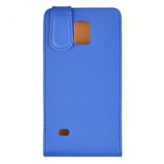 Blau Flip Leder Etui Tasche Note 4