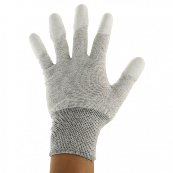 Anti statische Universalgröße PU Fingerhandschuhe (grau)