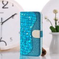 Bling Glitzer Book Wallet ID Case Hülle für Samsung Galaxy S20 Blau