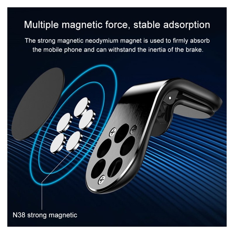 NS10, Handyhalterung Auto Magnet, KFZ Handyhalter fürs Auto  Lüftungsschlitze 360° Drehbar, Universal Magnethalter Auto