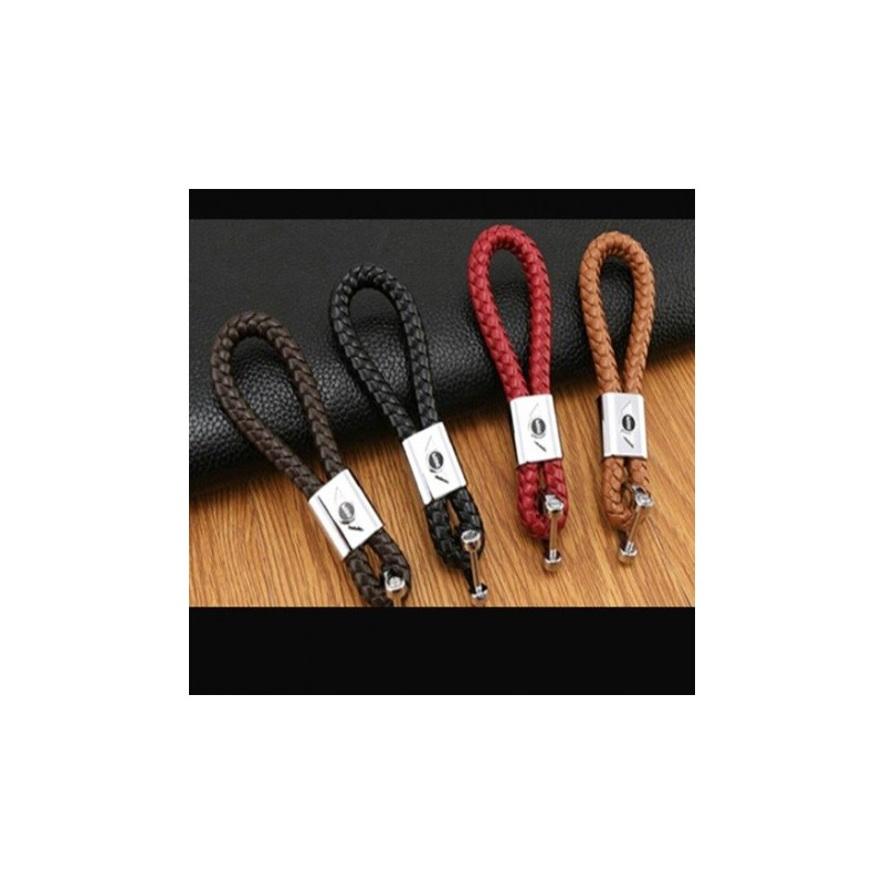 Mini Cooper Leder Schlüsselanhänger aus Schwarz (Auf Anfrage Gravur)