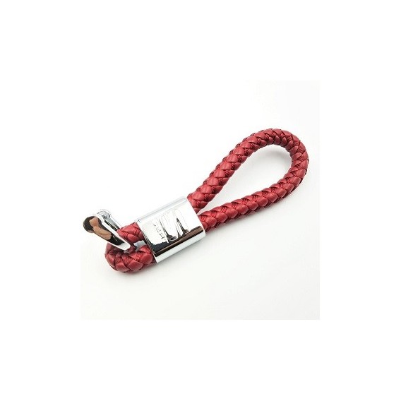 Seat Schlüsselanhänger Leder Rot (Auf Wunsch mit Gravur)
