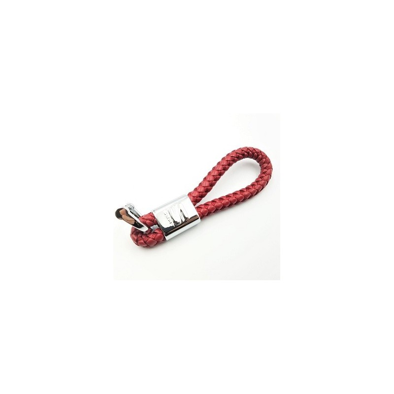 Seat Leder Schlüsselanhänger Rot (Auf Anfrage Gravur)