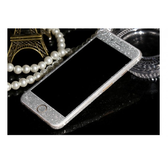 iphone 6 6s Plus Silber Bling Aufkleber Schutz-Folie Sticker