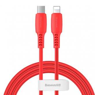Baseus Type C - Lightning Schnell Kabel 18W  120CM Ladekabel für iPhone - Rot