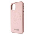Guess Hard Case  Saffiano 4G Circle Logo für Iphone 11 Pro Pink