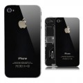 Schwarz Echt Glas Backcover  Akkudeckel iPhone 4 G A1332, A1349