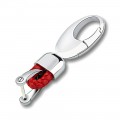 Eleganz Schlüsselanhänger Leder Rot (Auf Wunsch mit Gravur)