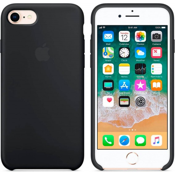 iPhone SE 2020 / 8 / 7 Silikon Case Schwarz