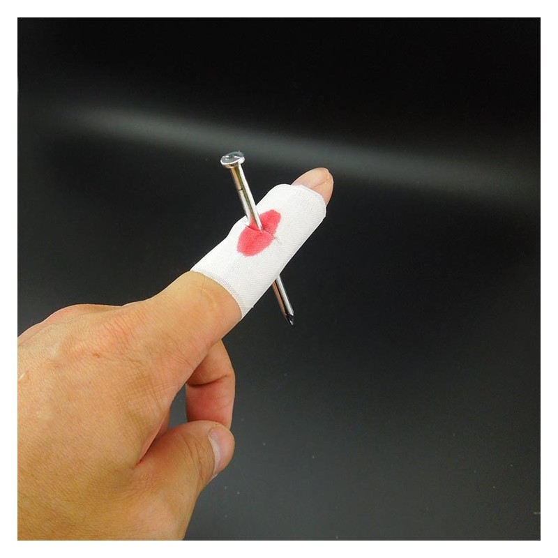 Nagel durch verbundenen Finger Scherzartikel Partygag Verband Wundverband