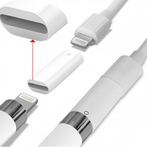 Lightning Lade Adapter für Apple iPad Pro Pencil - Weiss