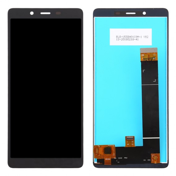 Nokia 1 Plus Ersatzdisplay LCD + Digitizer Front (OEM) - Schwarz