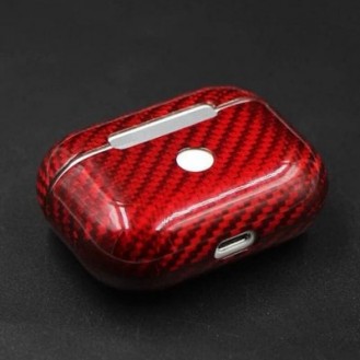 Echt Carbon Faser Volle Schutz Hülle Slim Case Für Airpods Pro Rot