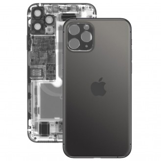 iPhone 11 Pro Max Rückseite Backglas Akkudeckel Schwarz mit grosses Loch A2220, A2161, A2218
