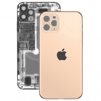 iPhone 11 Pro Max Rückseite Backglas Akkudeckel Gold mit grosses Loch