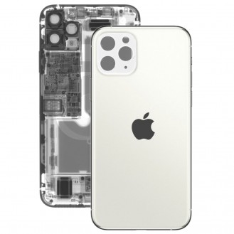 More about iPhone 11 Pro Rückseite Backglas Akkudeckel Weiss mit grosses Loch A2215, A2160, A2217