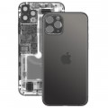 iPhone 11 Pro Rückseite Backglas Akkudeckel Schwarz mit grosses Loch A2215, A2160, A2217