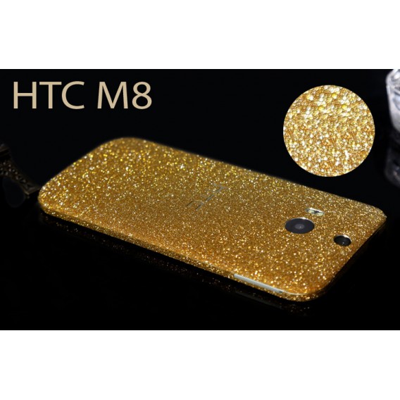 HTC One M8 Gold Bling Aufkleber Folie Sticker Skin