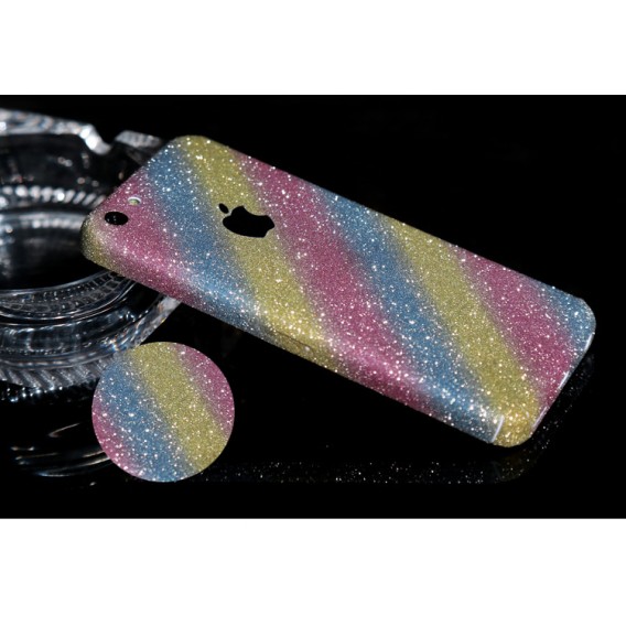 iPhone 5C Rainbow Bling Aufkleber Folie Sticker Skin