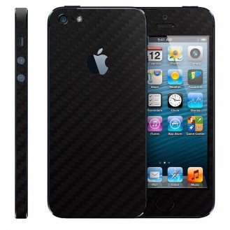 Schwarz Carbonfolie Sticker Skin für iPhone 5 5S SE