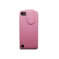 Rosa Flip Leder Etui iPod Touch 5