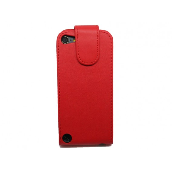 Rot Flip Leder Etui iPod Touch 5