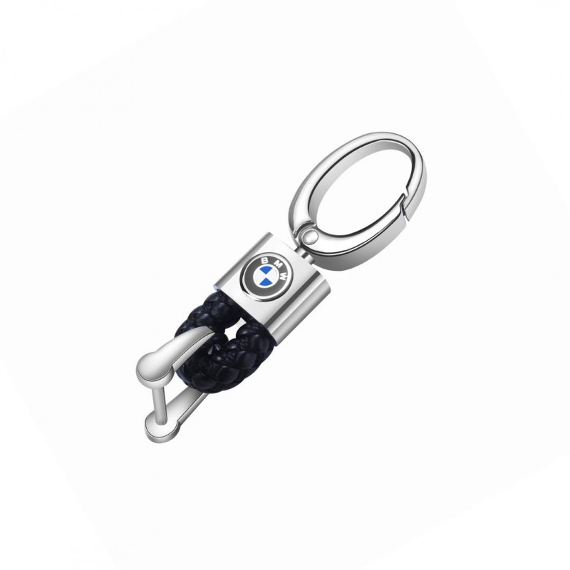 BMW Leder Schlüsselanhänger aus Schwarz (Auf Wunsch Gravur)