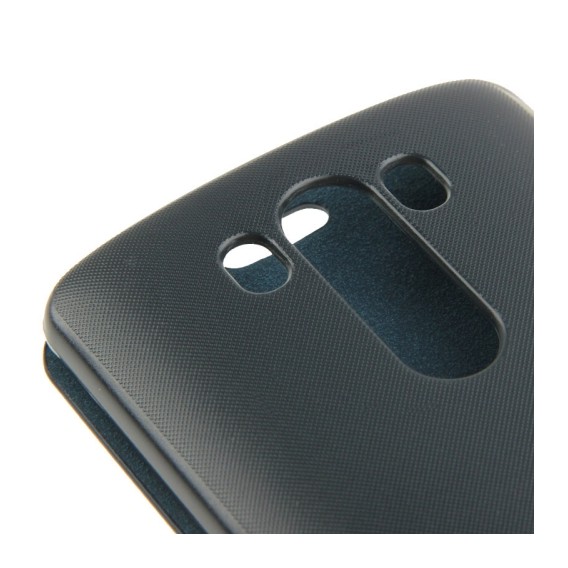 Horizontal Flip Ledertasche für LG G3 dunkeblau