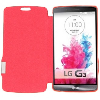 Horizontal Flip Ledertasche für LG G3 rot
