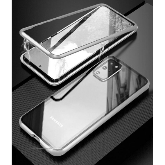 360 Grad Magnet Case Für Samsung Galaxy S20 Hülle Metall Tasche Schwarz Silber