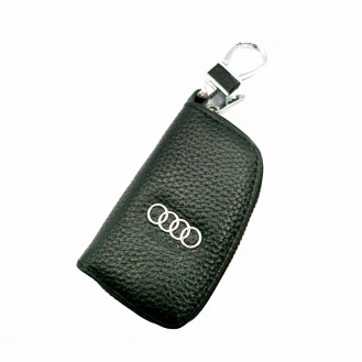 Auto Schlüssel Hülle Etui Echt Leder Tasche für Audi