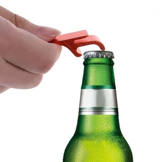 Schlüsselanhänger Bierflasche Dosenöffner Getränk Schlüsselbund Ring Klaue Schwarz (Auf Wunsch mit Gravur)