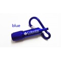 Columbia Mini LED Taschenlampe Licht Schlüsselanhänger Outdoor für Wandern Blau (Auf Wunsch mit Gravur)