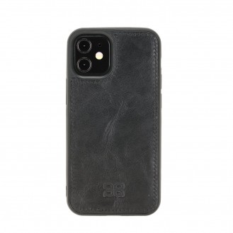 Bouletta Magnetische abnehmbare Brieftasche aus Leder mit RFID-Blocker für iPhone 12 Mini Rustic Black