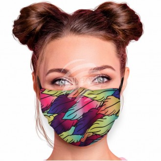 Verstellbare Waschbare Motivmasken Multicolor Blätter