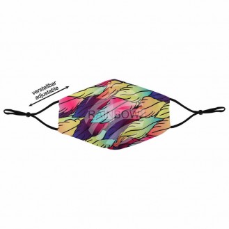 Verstellbare Waschbare Motivmasken Multicolor Blätter