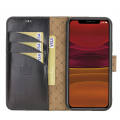 Apple iPhone 12 Pro Bouletta Wallet Folio Leder Case ID-Schlitz mit RFID-Blocker - Schwarz