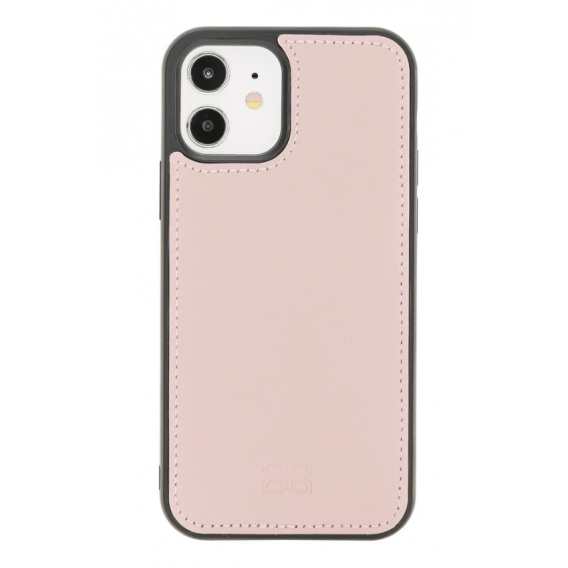 Bouletta Magnetische abnehmbare Handyhülle aus Leder mit RFID-Blocker für iPhone 12 Pro Nude Pink