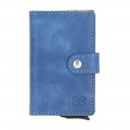 Bouletta Terry Coin Kartenhalter aus Leder TN20 Blau RFID