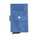 Bouletta Terry Coin Kartenhalter aus Leder TN20 Blau RFID