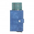 Bouletta Terry Coin Kartenhalter aus Leder TN20 Blau RFID