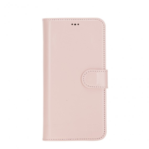 Bouletta Magnetische abnehmbare Handyhülle aus Leder mit RFID-Blocker für iPhone 12 Pro Max Pink