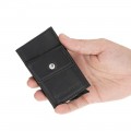 Bouletta Austin Coin Kartenhalter aus Leder Schwarz RFID