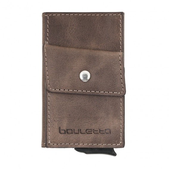 Bouletta Austin Coin Kartenhalter aus Leder Braun RFID