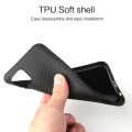 Huawei P40 Lite Carbon Fiber Texture Shockproof TPU Protective Case Schwarz