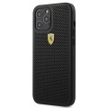 Apple iPhone 12&Pro Ferrari On Track Perforated Schwarz Cover Case