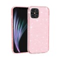Apple iPhone 12 Pro Shockproof Terminator Style Glitter Powder Protective Case Hülle - Pink