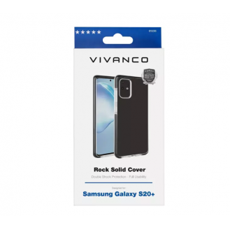 Samsung Galaxy S20 VIVANCO Rock Solid Transparent Handyhülle Case /Schwarz