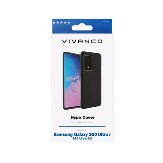 VIVANCO Hype Cover, Schutzhülle für Samsung Galaxy S20 Ultra, schwarz