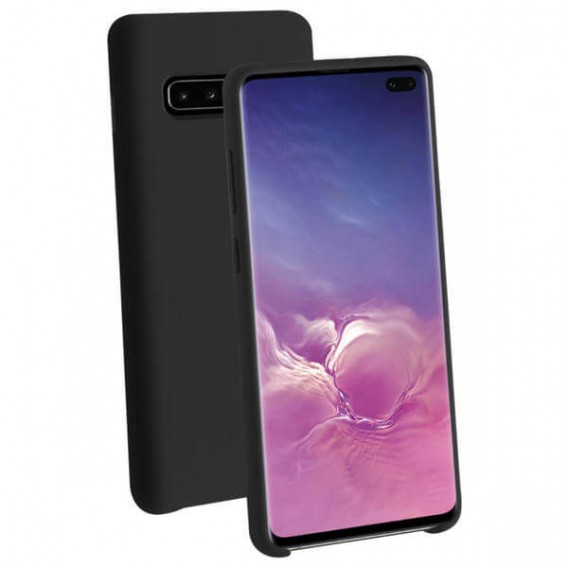 Vivanco Gracious Silikon Backcover für Samsung Galaxy S10 Plus, Schwarz